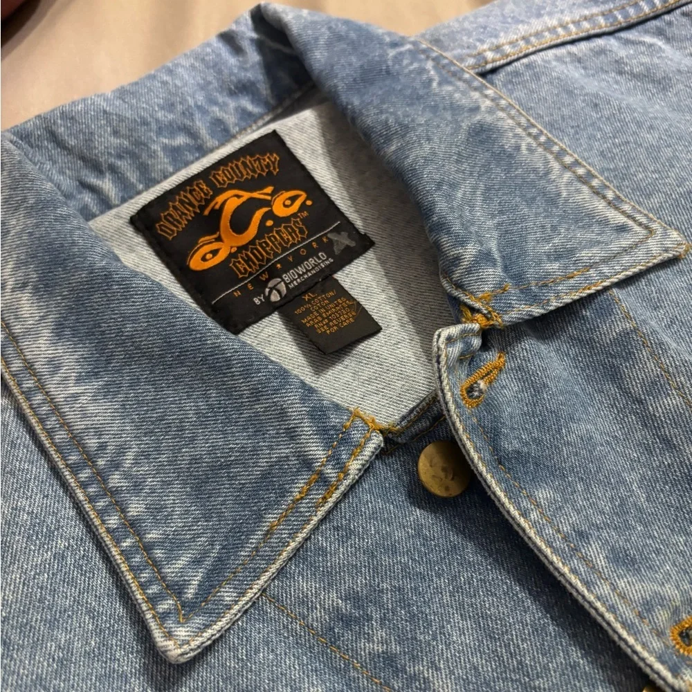 Orange County Choppers Denim Vest Cutoff — XL (Oversized) Vintage